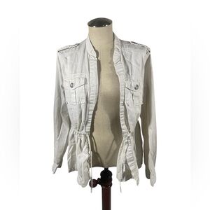Torrid Military Style Utility Jacket with drawstring waist Detail Size 0